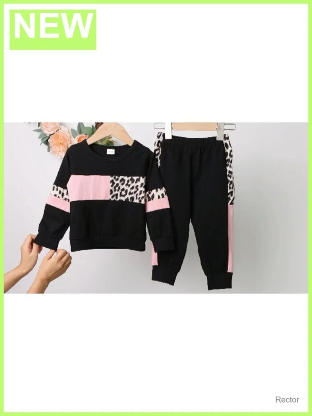 Toddler Girls Fall Winter Sweatsuit Outfit Long Sleeve Top Pants Set 1-5T
